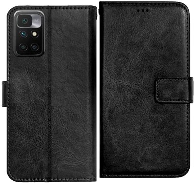 Loopee Flip Cover for Poco M4 Pro 5G Premium Leather Finish, with Card Pockets, Wallet Stand(Black, Shock Proof, Pack of: 1)