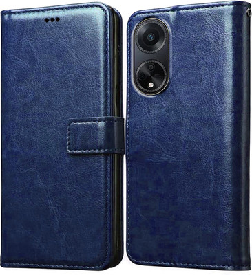 Casotec Flip Cover for Oppo F23 5G(Blue, Pack of: 1)