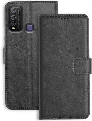 SUCH Flip Cover for Coverhead Flip Cover for Vivo Y12s 4G (Black, Dual Protection, Pack of: 1)(Black, Camera Bump Protector)