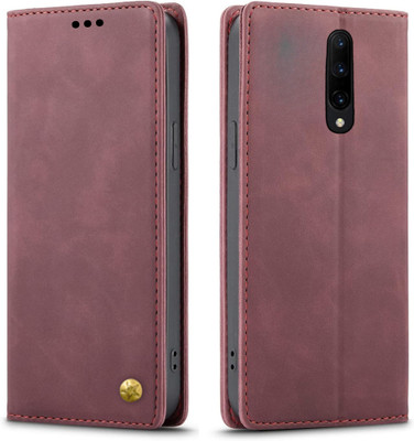 ClickAway Front & Back Case for OnePlus 7 Pro, Latest Top Notch Product | Rich Look| Premium High Quality Flip Back Cover(Maroon, Shock Proof, Pack of: 1)