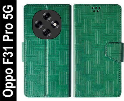 SBMS Flip Cover for Oppo F31 Pro 5G Back Cover Case with Magnatic Closure(Green, Shock Proof, Pack of: 1)