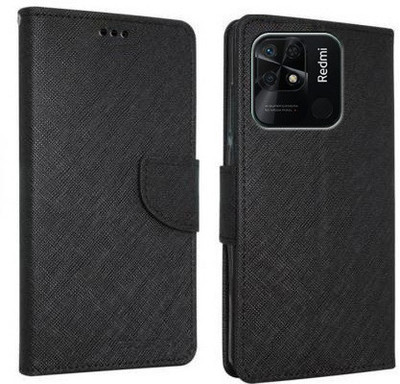 Krumholz Flip Cover for Redmi 10, Redmi 10 Power(Black, Dual Protection, Pack of: 1)