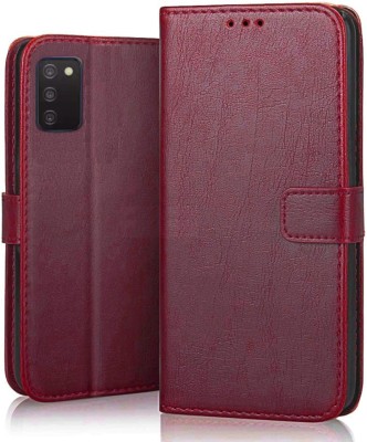 ClickAway Flip Cover for Samsung Galaxy A03s 4G(Red, Dual Protection, Pack of: 1)