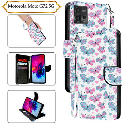PARGO Flip Cover for Motorola Moto G72 5G(White, Pack of: 1)