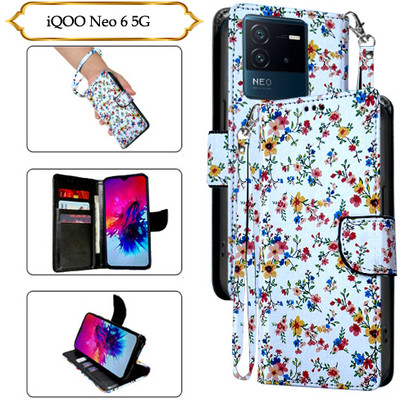 PARGO Flip Cover for IQoo Neo 6 5G(White, Pack of: 1)