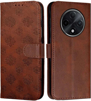Ascensify Flip Cover for Oppo F27 Pro Plus(Brown, Cases with Holder, Pack of: 1)