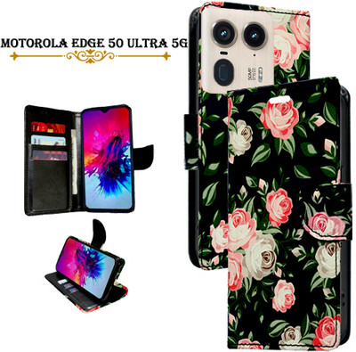 Mxkart Flip Cover for Motorola Edge 50 Ultra 5G(Black, Pack of: 1)
