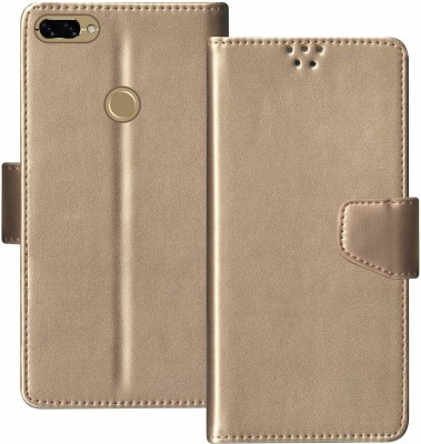 sales express Flip Cover for lenovo K9 Note(Gold, Shock Proof, Pack of: 1)