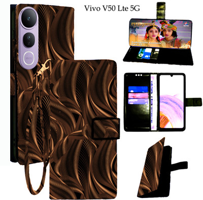 Toklot Flip Cover for Vivo V50 Lite 5G(Brown, Pack of: 1)