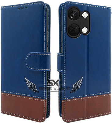 SESS XUSIVE Flip Cover for Oneplus Nord 3 5G -Dual-Color Leather Finish Wallet - Blue & Brown(Brown, Dual Protection)