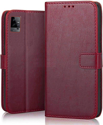 Luxury Counter Flip Cover for IQOO 11 5G | Top Notch Business Class Wallet Back Cover Case(Red, Magnetic Case, Pack of: 1)