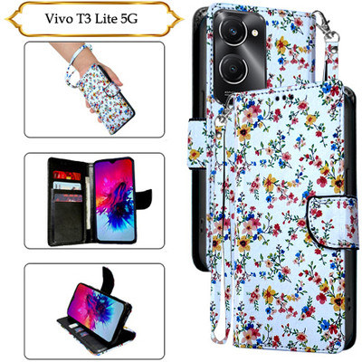 PARGO Flip Cover for Vivo T3 Lite 5G(White, Pack of: 1)
