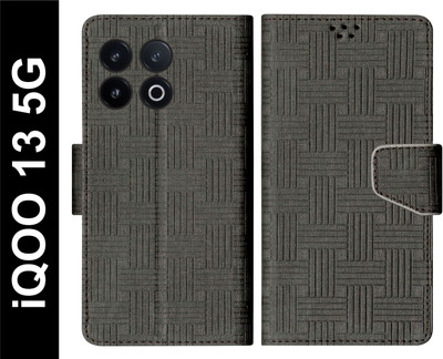 SBMS Flip Cover for iQOO 13 5G Back Cover Case with Magnatic Closure(Black, Shock Proof, Pack of: 1)