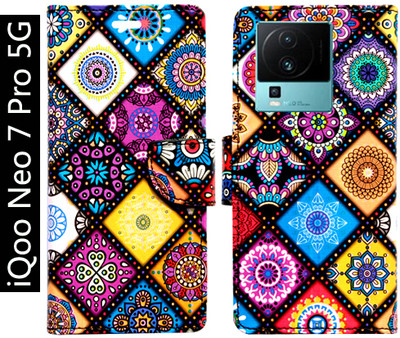 Toklot Flip Cover for iQoo Neo 7 Pro 5G(Purple, Pack of: 1)