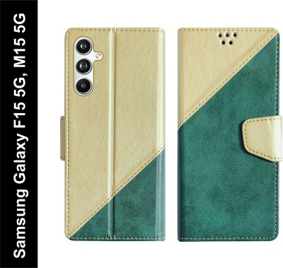 SBMS Flip Cover for Samsung Galaxy F15 5G / M15 5G Back Cover Case(Green, Shock Proof, Pack of: 1)