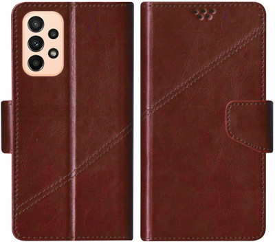 SBMS Flip Cover for Samsung Galaxy A53 5G(Brown, Shock Proof, Pack of: 1)