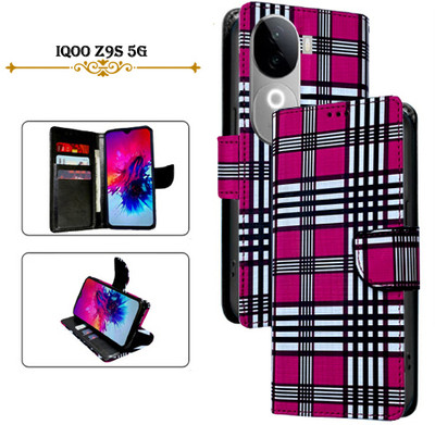 Asmart Flip Cover for iQOO Z9s 5G(Pink, Pack of: 1)