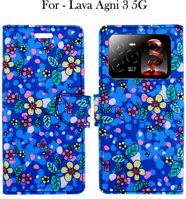 Toklot Flip Cover for Lava Agni 3 5G(Blue, Pack of: 1)