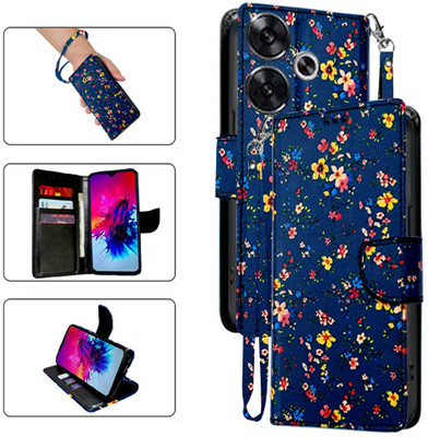 Asmart Flip Cover for Poco F6 5G(Blue, Pack of: 1)