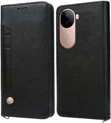 Clickcase Flip Cover for Vivo V40e 5G(Black, Dual Protection)
