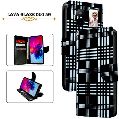 PARGO Flip Cover for Lava Blaze Duo 5G(Black, Pack of: 1)