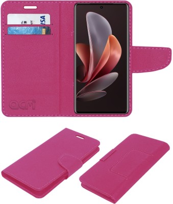 ACM Flip Cover for Vivo V29e(Pink, Cases with Holder, Pack of: 1)