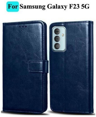 Aarov Flip Cover for Samsung Galaxy F23 5G(Blue, Dual Protection, Pack of: 1)