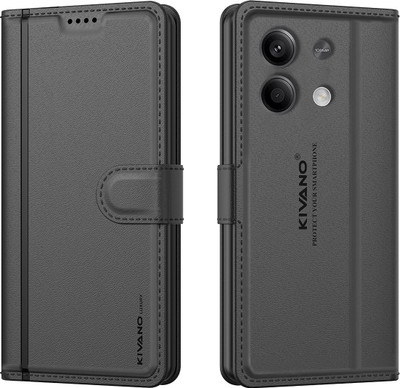 KIVANO LUXE Flip Cover for Redmi Note 13 5G(Black, Magnetic Case, Pack of: 1)