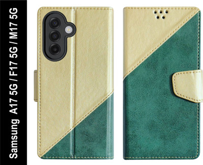 SBMS Flip Cover for Samsung Galaxy A17 5G / Samsung Galaxy M17 5G / Samsung Galaxy F17 5G Back Cover Case(Green, Shock Proof, Pack of: 1)