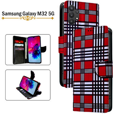 PARGO Flip Cover for Samsung Galaxy M32 5G(Red, Pack of: 1)