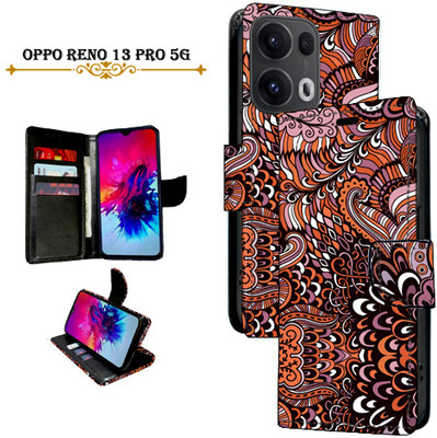 Cutemart Flip Cover for OPPO Reno 13 Pro 5G(Brown, Pack of: 1)