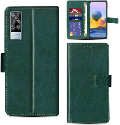 Kalua Mall Flip Cover for Vivo Y51 2020 mobile flip cover | Vivo V2030 mobile flip cover | Green(Green, Magnetic Case, Pack of: 1)