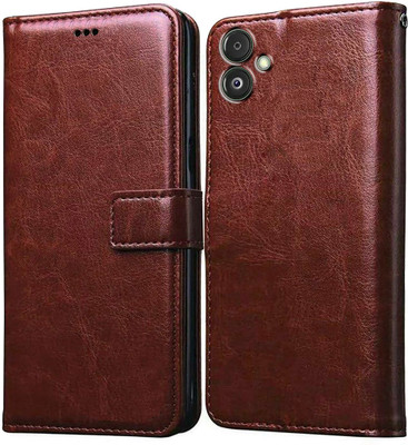 Casotec Flip Cover for Samsung Galaxy F14 5G(Brown, Pack of: 1)