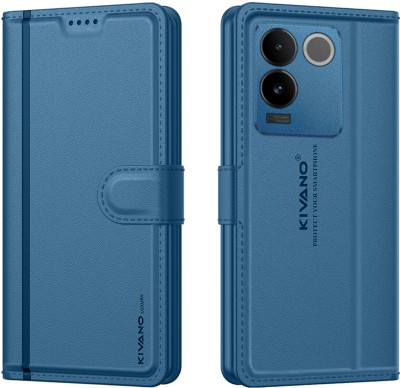 KIVANO LUXE Flip Cover for Vivo T2 Pro 5G / IQOO Z7 Pro 5G(Blue, Card Holder, Pack of: 1)