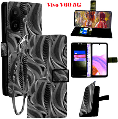 Shanno Enterprises Flip Cover for Vivo V60 5G(Black, Pack of: 1)