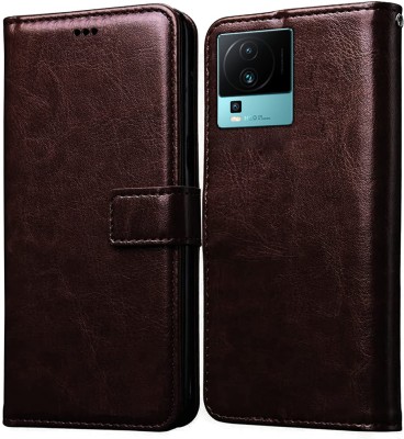 Never Late Flip Cover for IQOO Neo 7 5G(Brown, Grip Case, Pack of: 1)