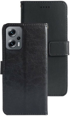 Slugabed Flip Cover for Redmi K50i 5G, Redmi K50i(Black, Flexible, Pack of: 1)