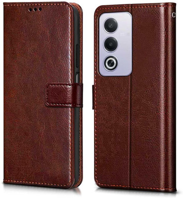 BhargavGadgets Flip Cover for Oppo A3 Pro 5g Premium Stylish Wallet Flip Case with Magnetic Closure(Brown, Cases with Holder, Pack of: 1)