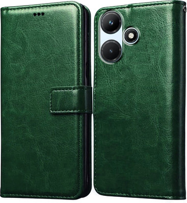 Casotec Flip Cover for Infinix Hot 30i 4G(Green, Pack of: 1)