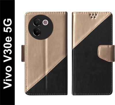 korumacase Flip Cover for Vivo V30e 5G(Black, Shock Proof, Pack of: 1)