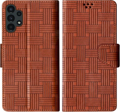 korumacase Flip Cover for Samsung Galaxy A13 4G(Brown, Shock Proof, Pack of: 1)