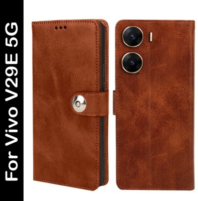 Winkel Flip Cover for vivo V29E 5G(Brown, Pack of: 1)