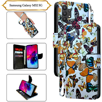 PARGO Flip Cover for Samsung Galaxy M32 5G(White, Pack of: 1)