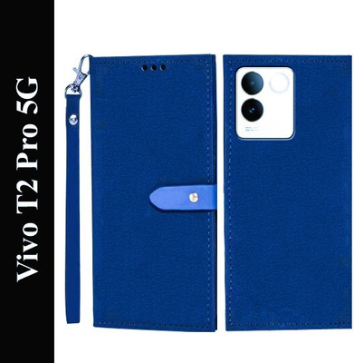 Wynhard Flip Cover for Vivo T2 Pro 5G(Blue, Grip Case, Pack of: 1)