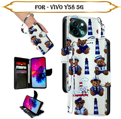 Cutemart Flip Cover for Vivo Y58 5G(Multicolor, Pack of: 1)