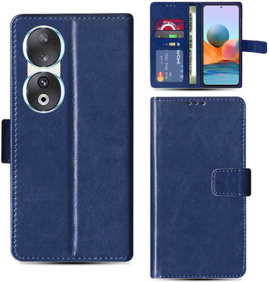 Kalua Mall Flip Cover for Honor 90 5G flip case | Honor REA-NX9 flip case | Blue(Blue, Magnetic Case, Pack of: 1)