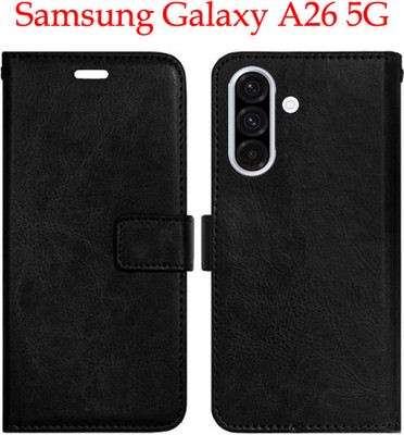 Toklot Flip Cover for Samsung Galaxy A26 5G(Black, Pack of: 1)