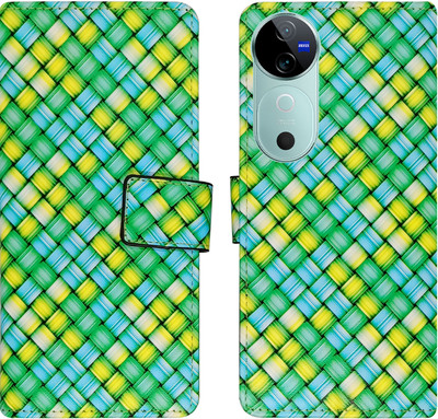 AD Enterprises Flip Cover for Vivo V40 5G, Vivo T3 Ultra(Green, Magnetic Case, Pack of: 1)