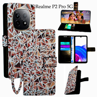 Mxkart Flip Cover for Realme P2 Pro 5G(Brown, Pack of: 1)