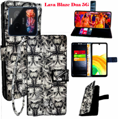 Mxkart Flip Cover for Lava Blaze Dua 5G(White, Pack of: 1)